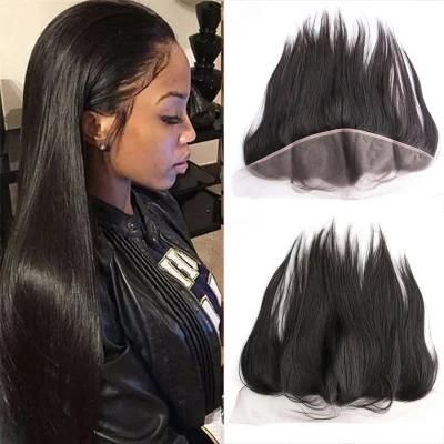 Hair Pre Plucked Lace Frontal Peruvian Virgin Hair Straight 13X4 Ear to Ear Lace Frontal with Baby Hair