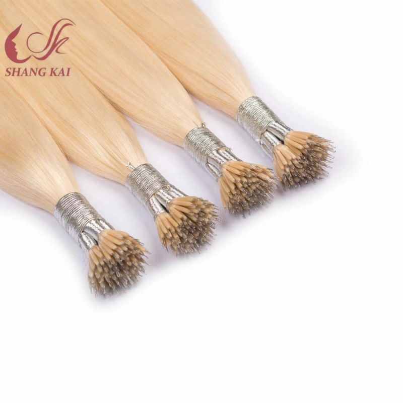 Best Quality 100% Virgin Hair Full Cuticle Russian Hair Nano Rings Keratin Human Hair