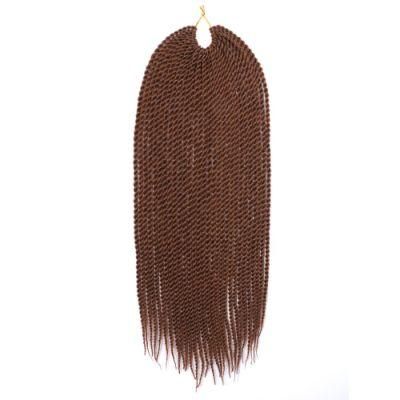 14&quot;/18&quot;/22&quot; Ombre Brown Premium Low Temperature Fiber Senegalese Twist Crochet Braiding Hair Extension