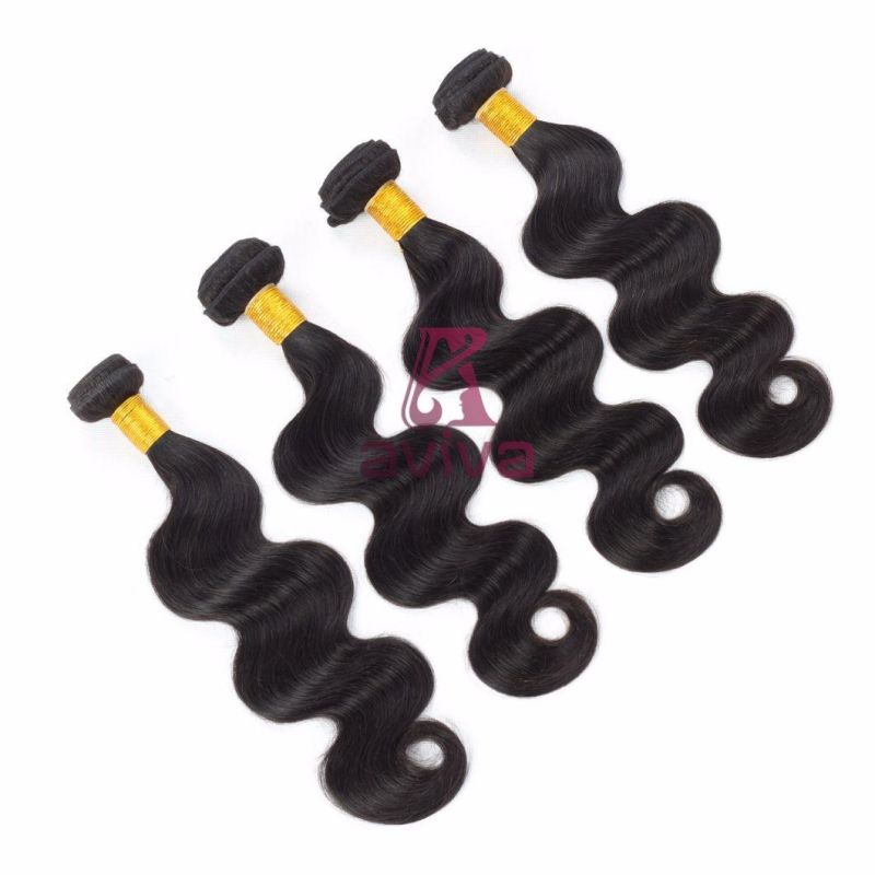 Brazilian Body Wave Virgin Hair Weave Natural Color Remy Human Hair Extension