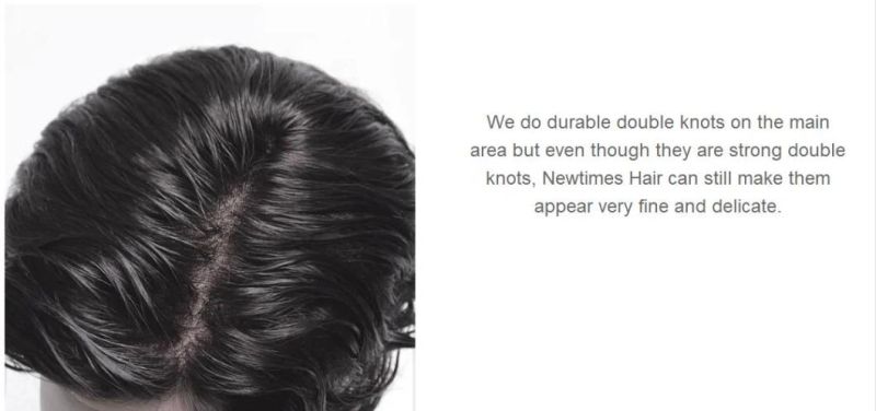 Human Hair Natural Hair Piece - with Undetectable Base Giving a Natural Finish