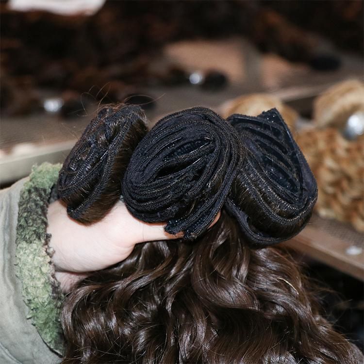 8PCS/Set Wholesale Virgin Remy Hair Natural Wavy Clip in Hair Extensions #2