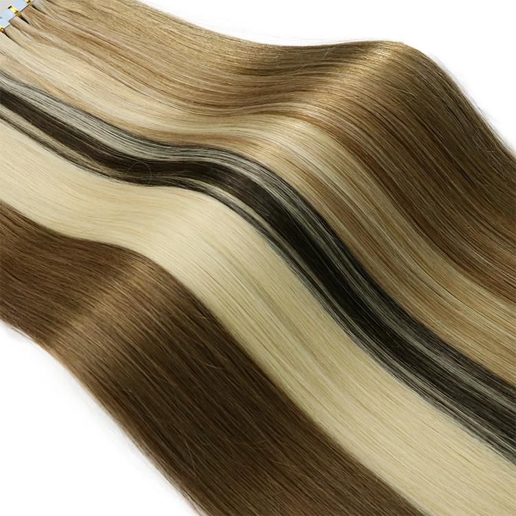 Wholesale 100% Raw Cuticle Aligned Indian Hair Tape in Hair Extension