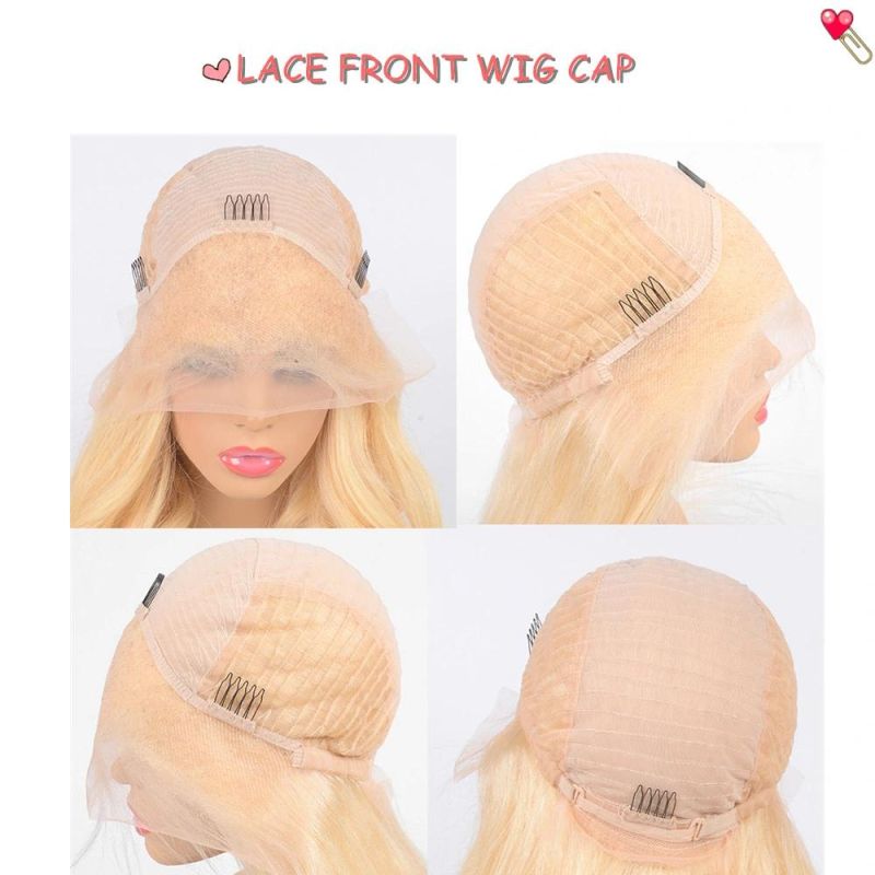 Riisca 13X4 Glueless 613 Honey Blonde Lace Front Wig Brazilian Straight Lace Front Human Hair Wigs Pre Plucked Lace Remy Wig