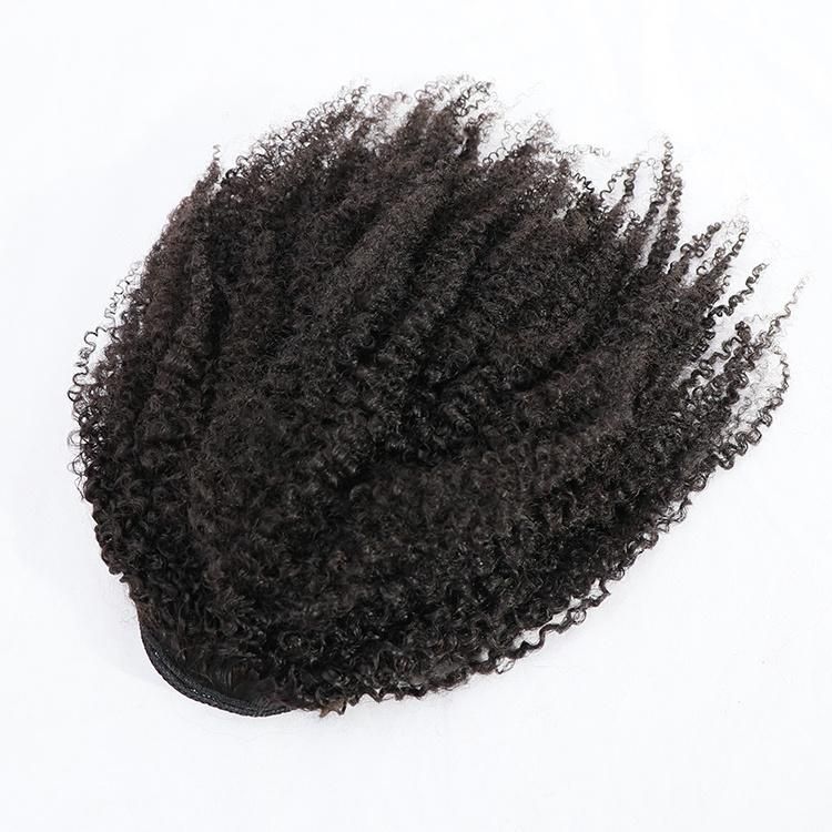 Brazilian Human Hair Afro Curly Drawstring Ponytail Hair Extension