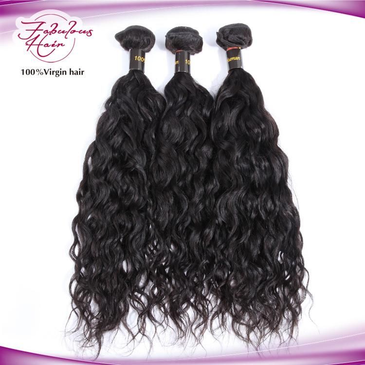Brazilian Human Hair Weave Natural Wave Bundles 13*4 Lace Frontal