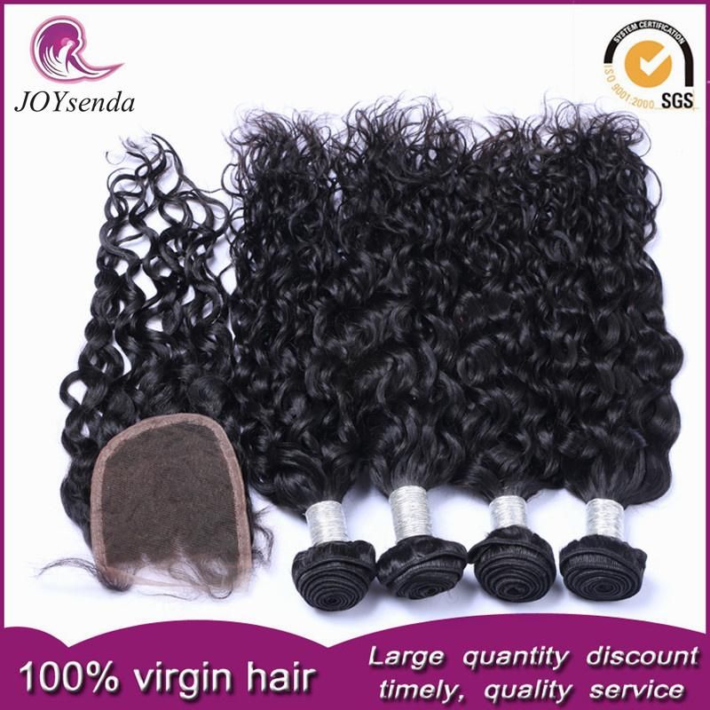 Unprocessed Jerry Curly Closure Virgin Chinese Hair Weave