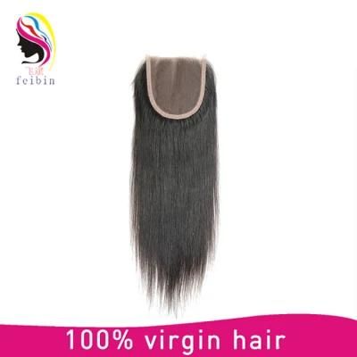 Wholesale 8A Remy Brazilian Straight Human Hair 4*4 Lace Closure