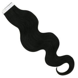 Silky Body Wavy Tape in Hair Extensions 100% Human Hair