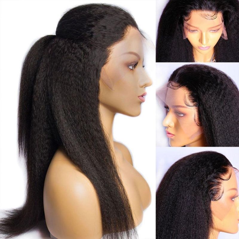 Kinky Curly Yaki 13X4 Lace Front Human Hair Wigs for Black Women 20-30 Inch Human Hair Wigs Brazilian Frontal Wig