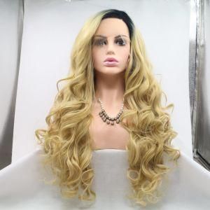 Wholesale Synthetic Hair Blond Lace Front Wig (RLS-106)