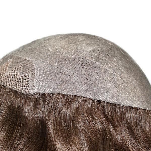 Women Hair Systems Super Thin Skin with Fine Welded Mono Front for Women