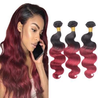Ombre Human Hair Weaves Peruvian Human Hair Body Wave Bundles