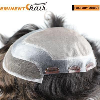 Natural Gradual Hairline Lace Front Human Hair Men&prime; S Toupee