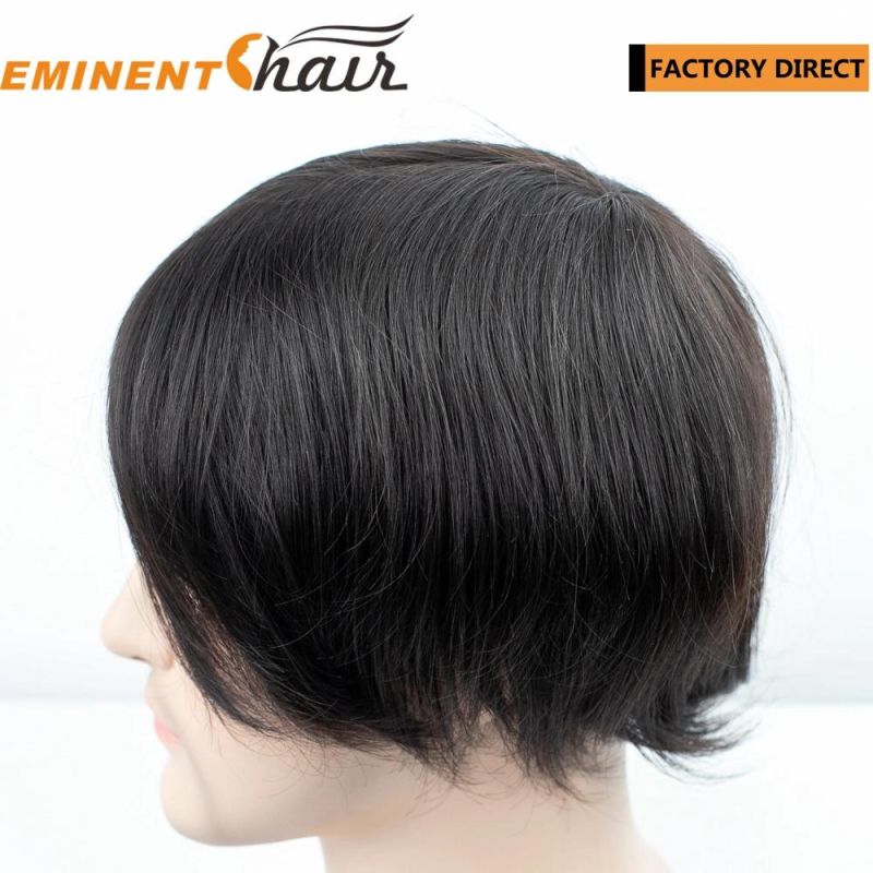 Custom Silica Injection Skin Base Strong Toupee Hair Replacement for Men