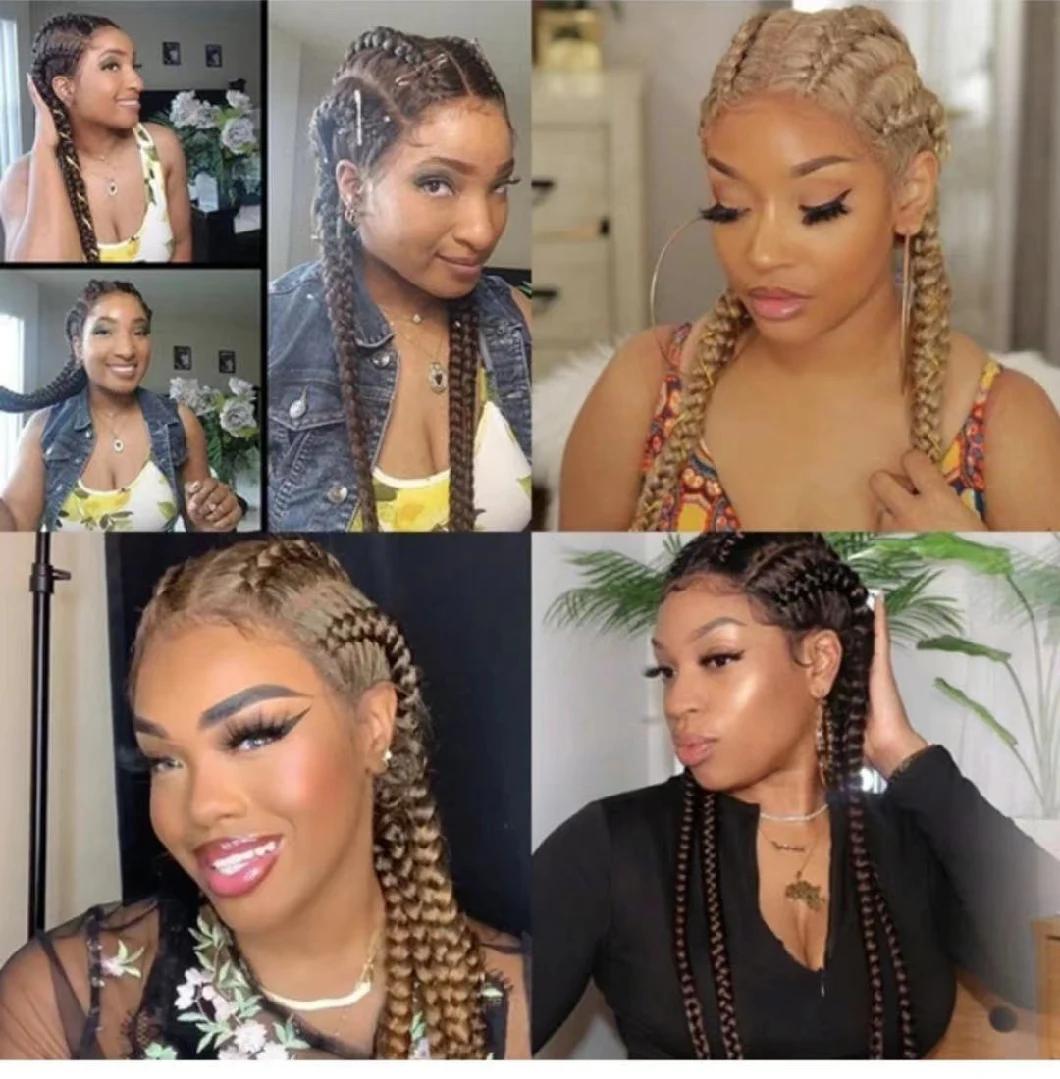 Hot Sell Braid Cheap Hair Lace Front Synthetic Hair Wigs Vendor