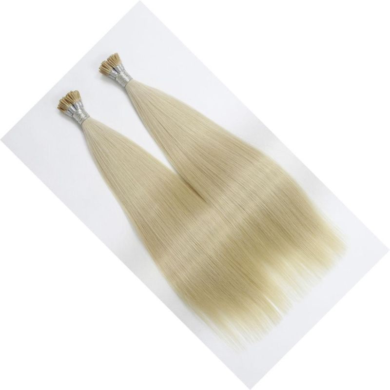 I-Tip Extensions Brazilian Straight Human Hair Bundles Blonde Color Remy Human Hair Extensions 613