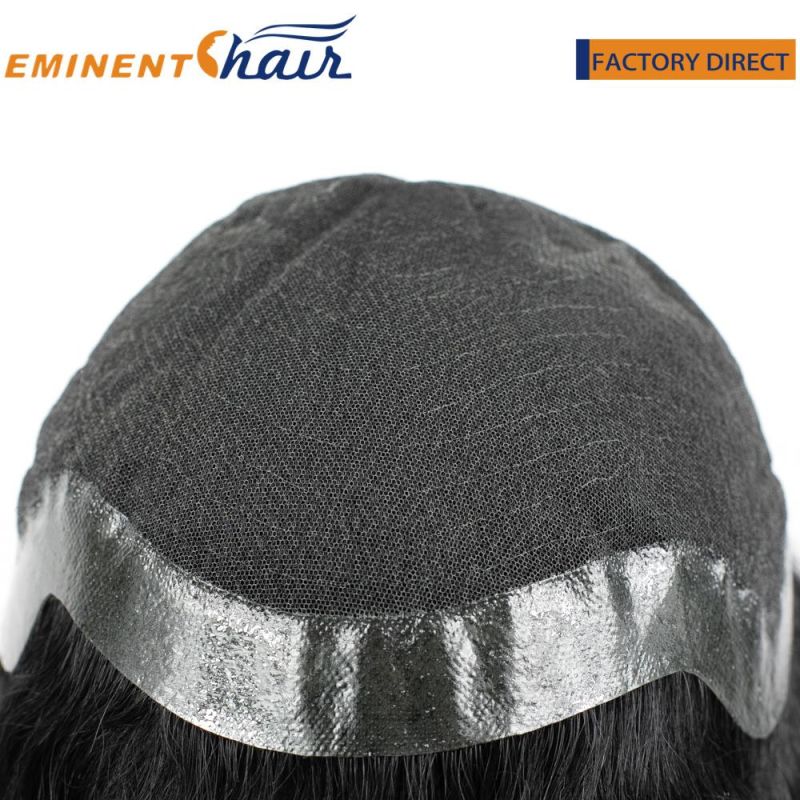 French Lace with PU Coating All Around Extra Heavy Black Human Hair Women Wig