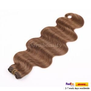Double Drawn Human Hair Extension Hand Tied Virgin Indian Remy Hair