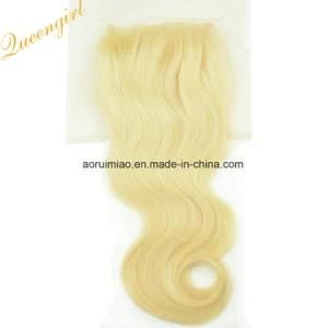 Cheap Factory European Virgin Human Remy Russian Hair Blonde Lace Top Closure