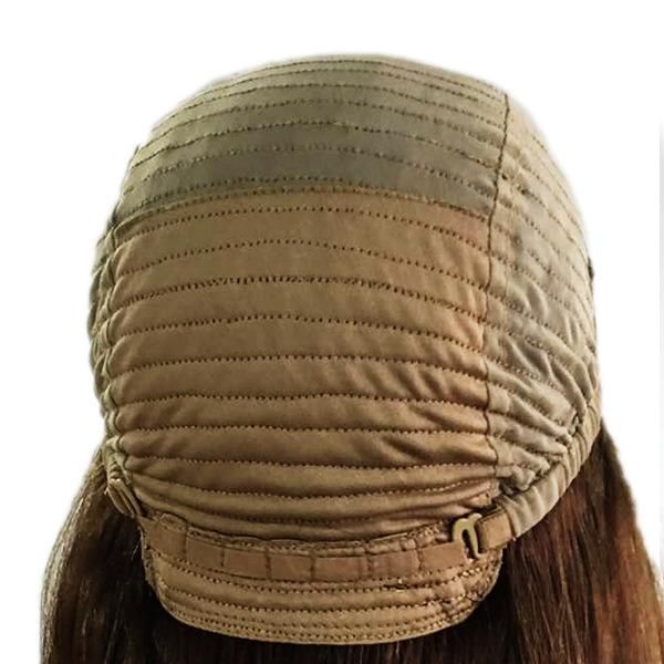 Long Human Virgin Hair Machine Made Full Cap Wig for Patients