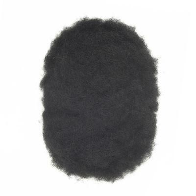 French Lace with PU Sides Afro Curly Hair Replacement Systems for Black Men
