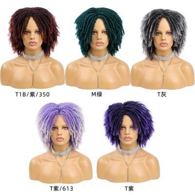 Dreadlocks Wig 6 Inch Ombre Crochet Braids Wigs Heat Resistant Synthetic Short Wigs