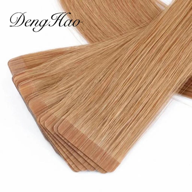 Double Drown 12A Grade 100% Human Virgin Remy Hair Tape in Hair Extensions