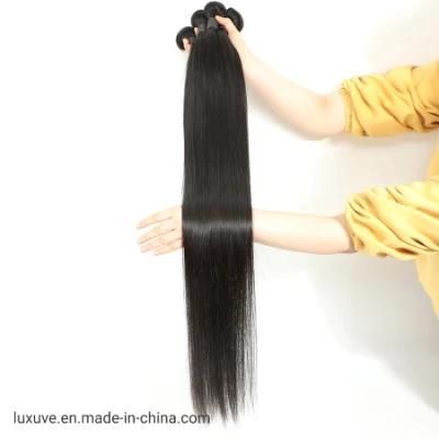 Luxuve 36 38 40 Inch Bone Straight Human Hair Bundles Brazilian Hair 1/3/4 PCS Natural Remy Perruque Cheveux Humain Extensions