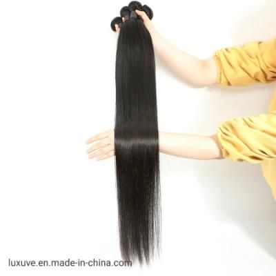Luxuve 36 38 40 Inch Bone Straight Human Hair Bundles Brazilian Hair 1/3/4 PCS Natural Remy Perruque Cheveux Humain Extensions