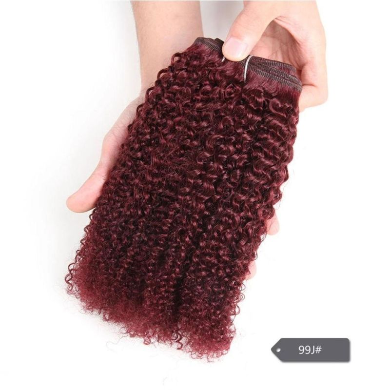 Afrox Kinky Weave Curly Hair Ombre Mongolian Brazilian Human Hair Weave Bundles Deal #27 #30 1b# Red# Remy Hair Extension