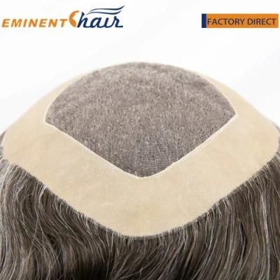 Human Hair Mono Men&prime;s Toupee