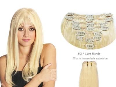 Unprocessed Human Hair Extension Clips in Hair Extension Natural Hair