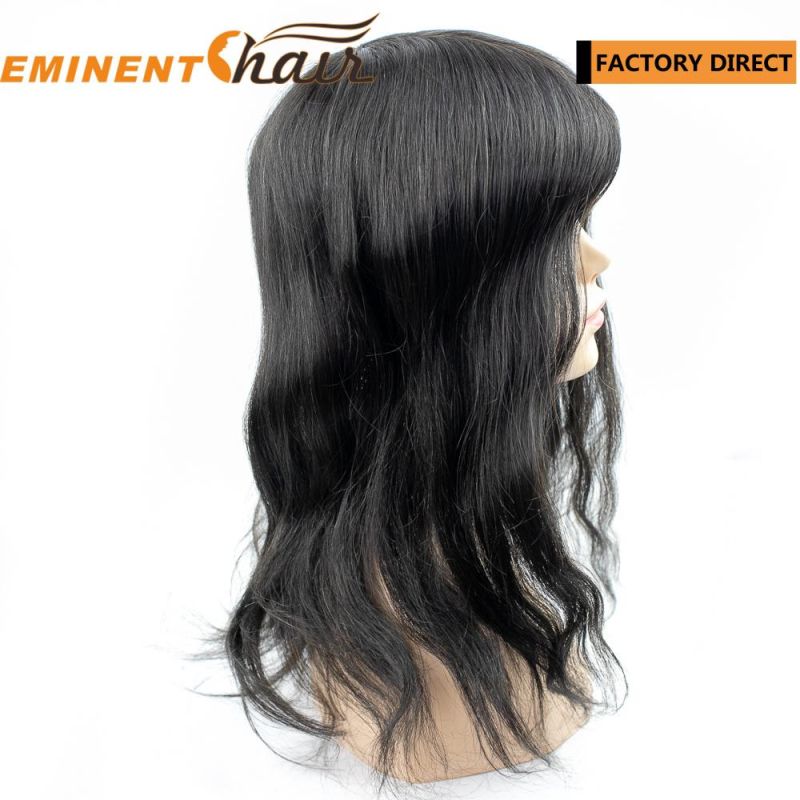 Women Toupee Custom Hair System Mono with PU Hairpieces