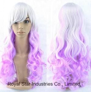 Lolita Cosplay Hair Anime Gradient Female Long Curly Wigs