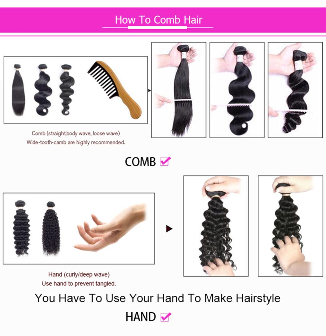 Deep Wave Human Hair Bundles Ombre Brown Blonde Brazilian Hair Weave Bundles Two Tone Non-Remy Hair Extension