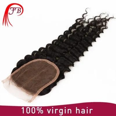 Mongolian Human Lace 4&times; 4 Hair Deep Wave Hair