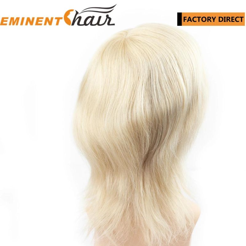Women Wig Lace Wig Human Hair Blond Custom Made Anti-Slip Wig
