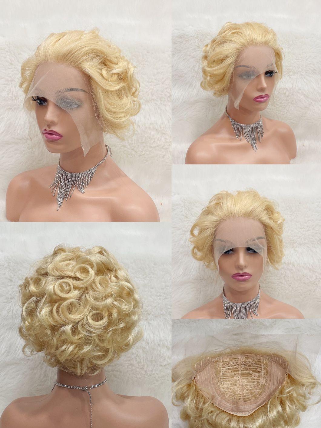 Wholesale Hair Virgin Human Hair Kinky Curly Hair Pixie Wigs