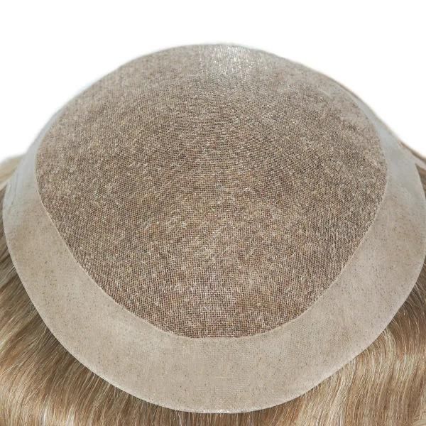 Fine Welded Mono with Poly Around Men Toupee
