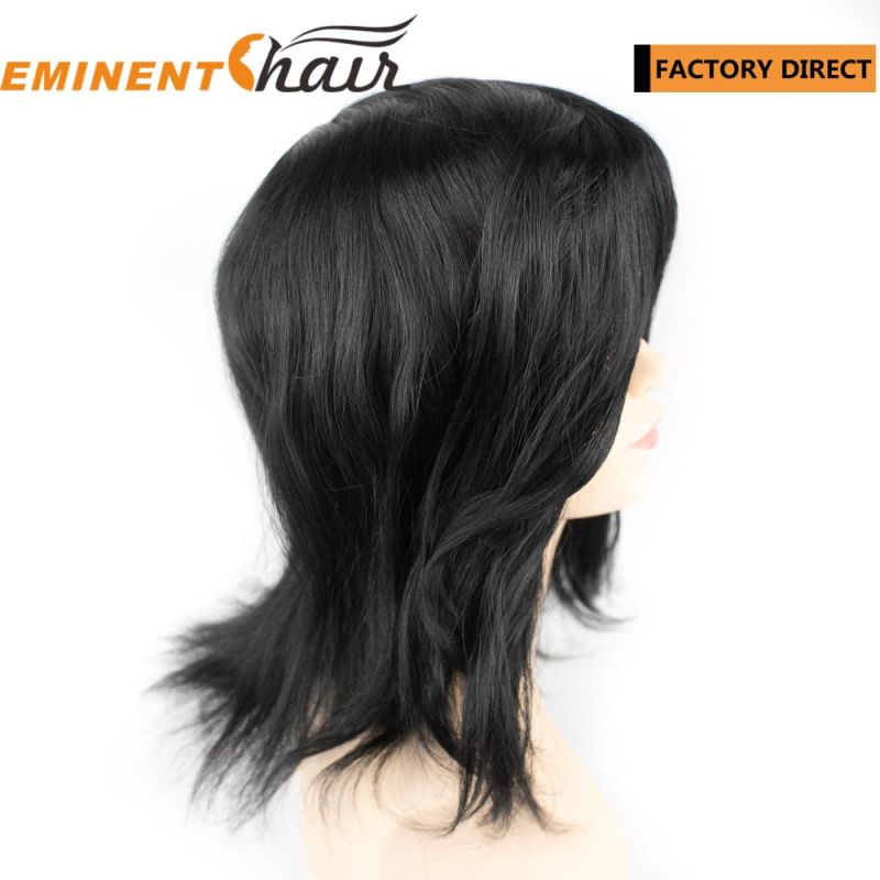 Factory Direct Custom Made Lace with PU Edge Indian Hair Women Toupee