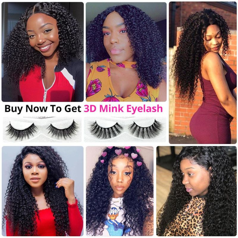 13X4 Lace Front Human Hair Wigs 10A Grade 150% Density Brazilian Curly Wave Lace Front Wig with Baby Hair 16"