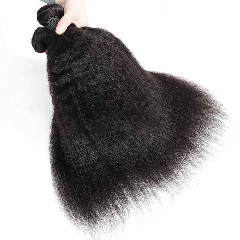 Hair Extension Kinky Straight Human Hair Weaving Virgin Cuticle Aligned Brazilian Hair Bundles