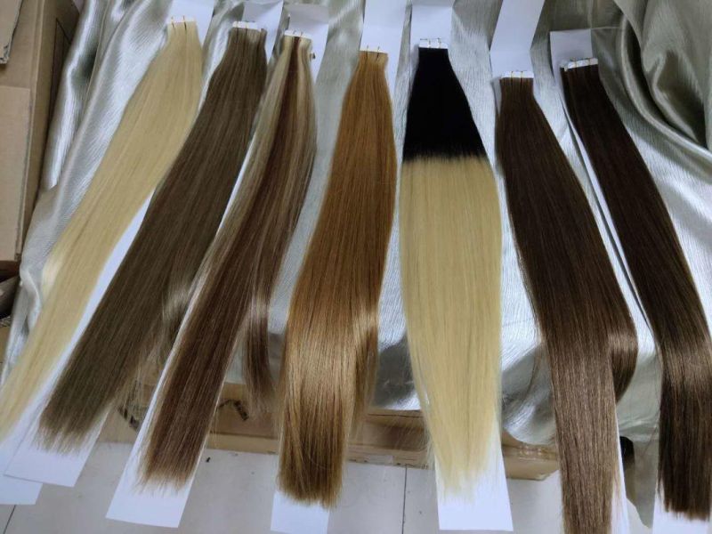 Brazilian Hair Extension Big Promotion Cheap Tape Hair Extenisons 18" 20" 22" 24" 20PCS/Lot Remy Human Hair Tape Thick Skin Weft