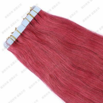 Tape in Extensions Skin Weft Adhesive Tape in Human Hair Extensions Invisible Non-Remy Straight Blonde Brown Black 20PC