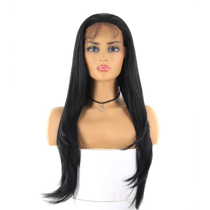 Excellent Prices Long Straight Synthetic Hair Lace Front Wig 150% Density Wigs for Wigs