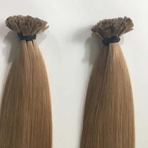 12# Prebonded Keratin Flat Nail Tip Virgin Remy Human Hair Extensions