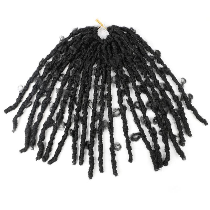 14" 20strands/Pack Butterfly Locs Crochet Braiding Goddess Braids Hair Extension
