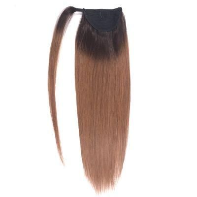 Wholesale Unprocessed Raw Natural Human Hair Health End Wrap Around Ponytail Hair Extension