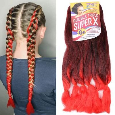 Expression Extension Crochet 24 Inch Synthetic Hair 6X Super Jumbo Braid Hair Braiding